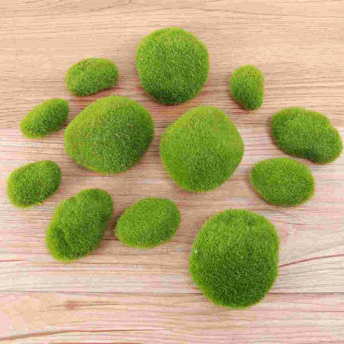 

Ballsfake Artificialgreenery Stone Decorative Green Garden Filler Vase Covered Decor Simulation Globes Terrarium Faux Decoration