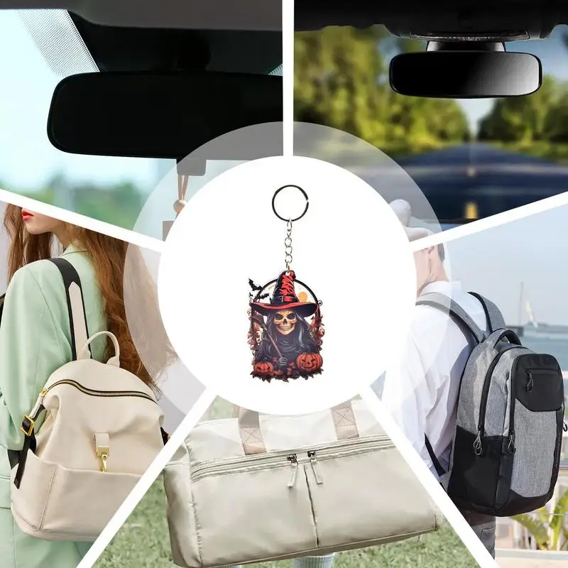 Акриловая подвеска в виде тыквы Призрачного 2D черепа