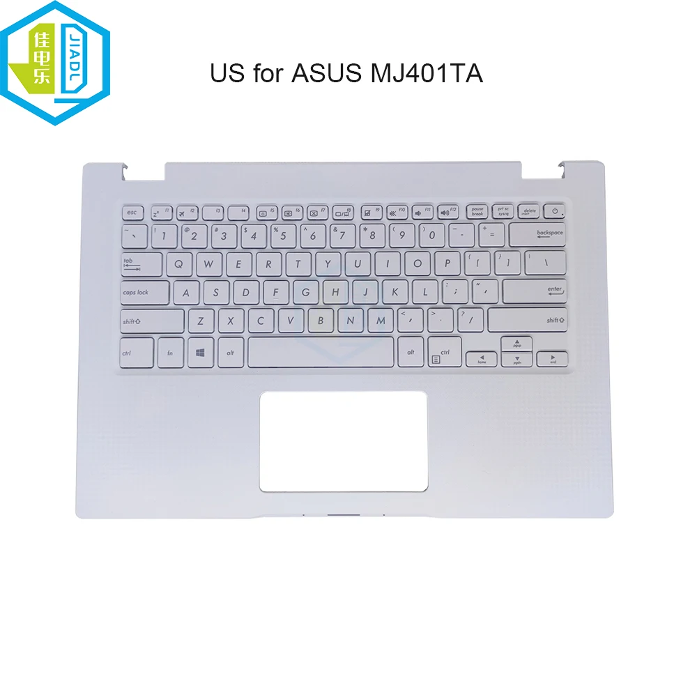Inglês Eua Teclado para Asus Imaginebook Mj401t Mj401ta Computador Portátil Apoio de Mãos Superior Teclados Branco Teclados 90nb0ma1-r31us0 Novo