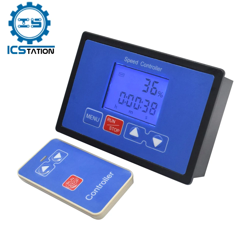 

Digital Tachometer Remote Control Governor 15KHz 0-100% 30A Speed Limiter Smart LCD Backlight Display DC 6.5V-55V
