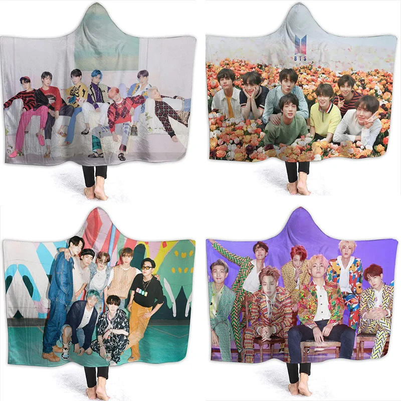 

Kpop Bangtan Boys Lightweight and Warm Flannel Wool Blanket Bedroom Bedding Household Daily Necessities Super Star Towel Blanket
