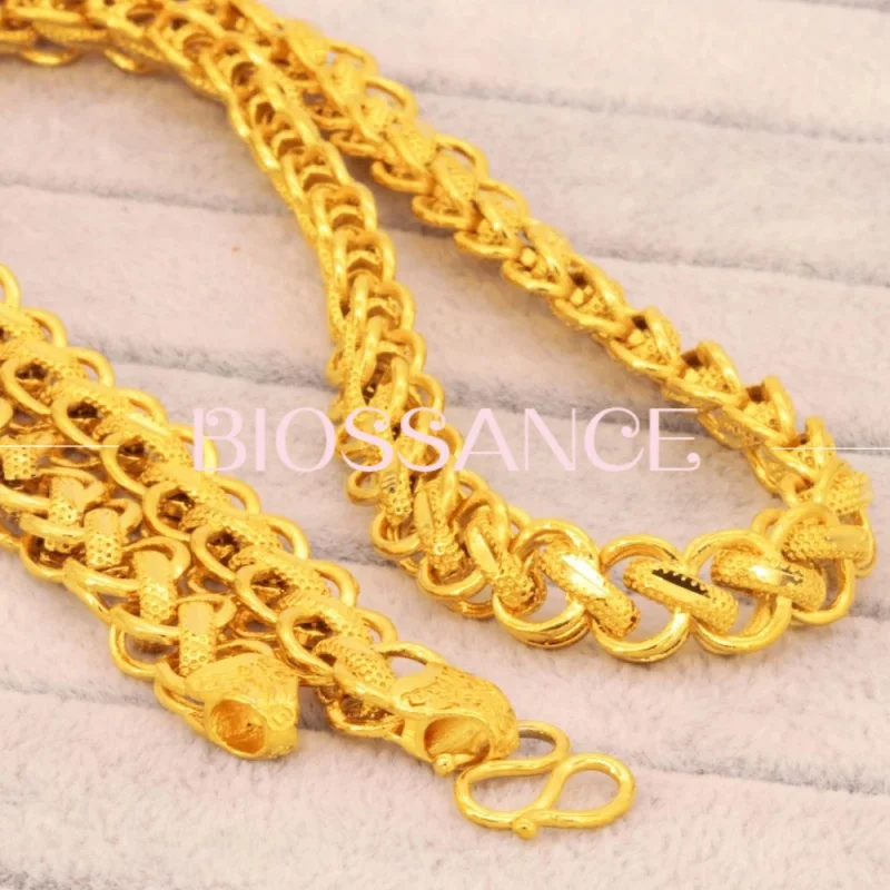 BIOSSANCE Новая модная высококачественная медная позолоченная цепочка из киля 8 мм 10