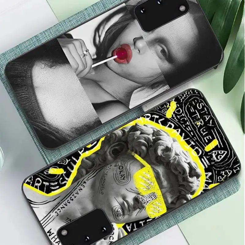 

Art Aesthetic Statue David Mona Lisa Phone Case for Samsung S10 21 20 9 8 plus lite S20 UlTRA 7edge