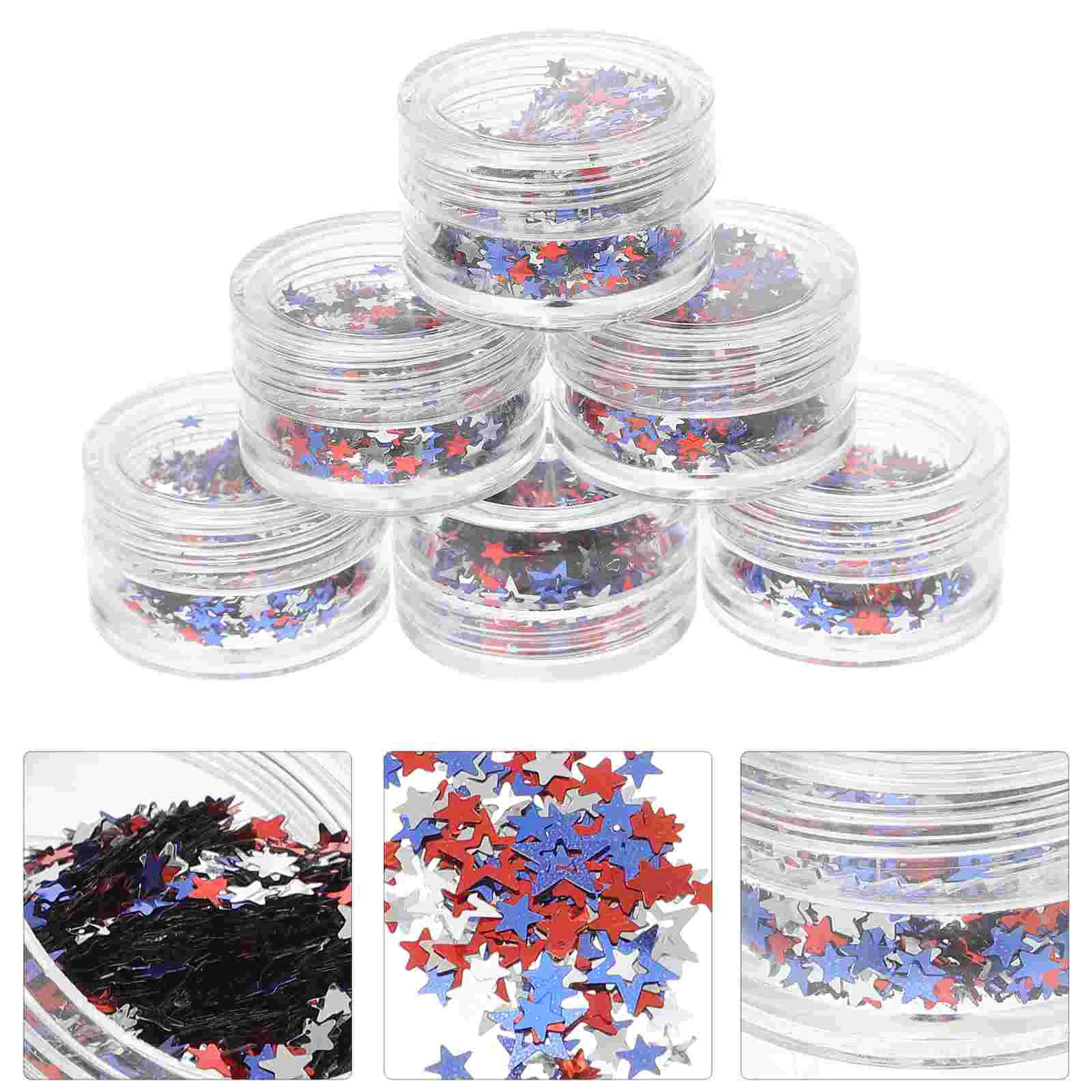 

Nail Sequins Star Glitter Day Flakes Decals Art July 4Th Patriotic Independence Decor Memorial Charms Makeup Eye Shape Stickers