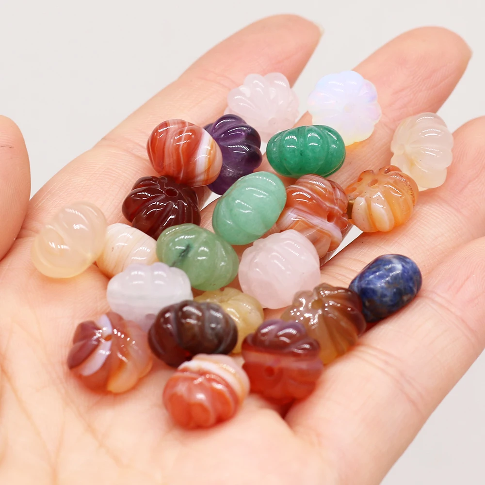

Random Color Wholesale Natural Stone Gem Flower Bead Handmade Crafts Necklace Bracelet Anklet Earring Jewelry Accessories 8x12mm