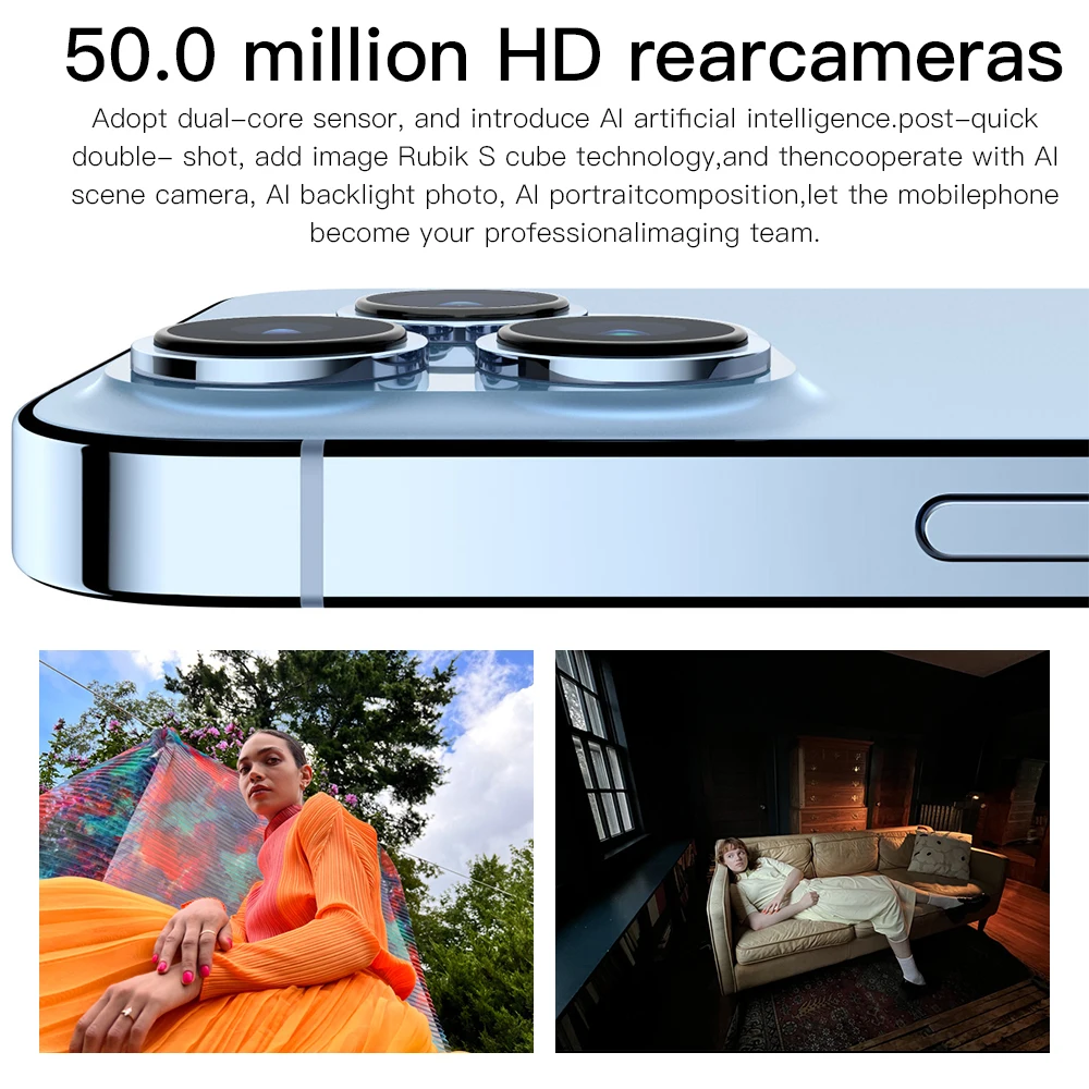 Новинка 2022 смартфон I13 Pro Max 6 7 дюйма HD 16 ГБ + 512 6800 мАч две SIM-карты разблокировка