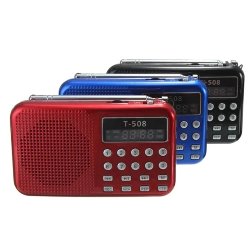

T508 Stereo FM Radio Mini Portable Speaker USB TF Card Supported MP5 MP4 Tablet