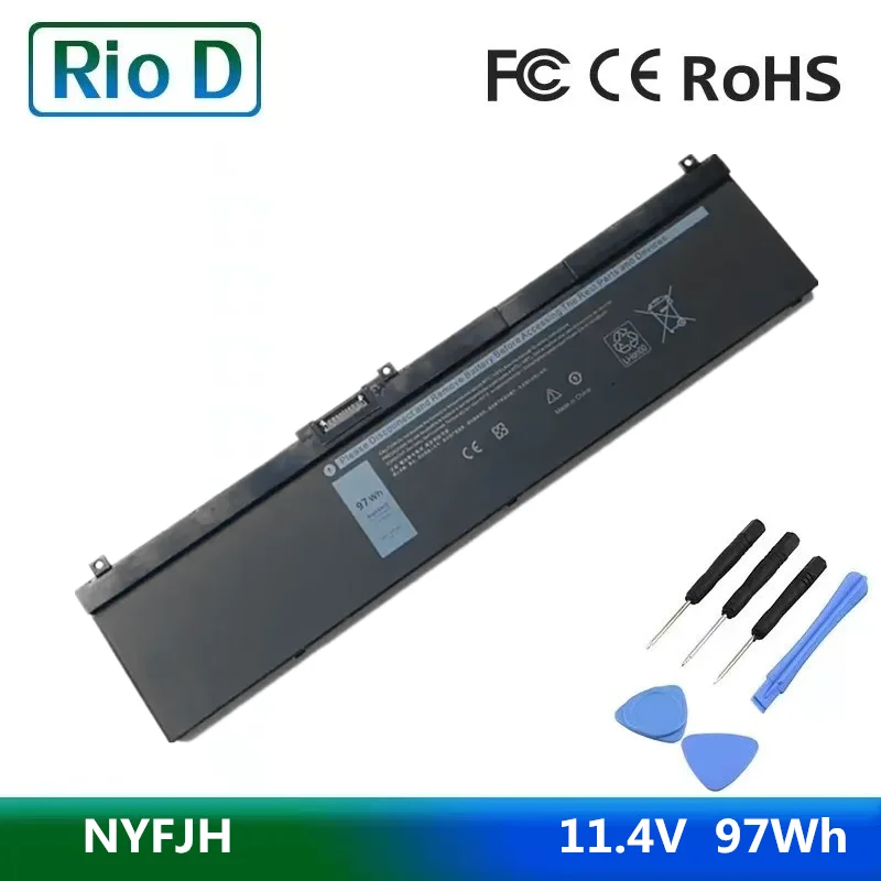 Аккумулятор NYFJH 5TF10 для ноутбука Dell Precision 7530 7540 7730 7740 P34E P74F RY3F9 H6K6V 7M0T6 0VRX0J DP9KT GW0K9