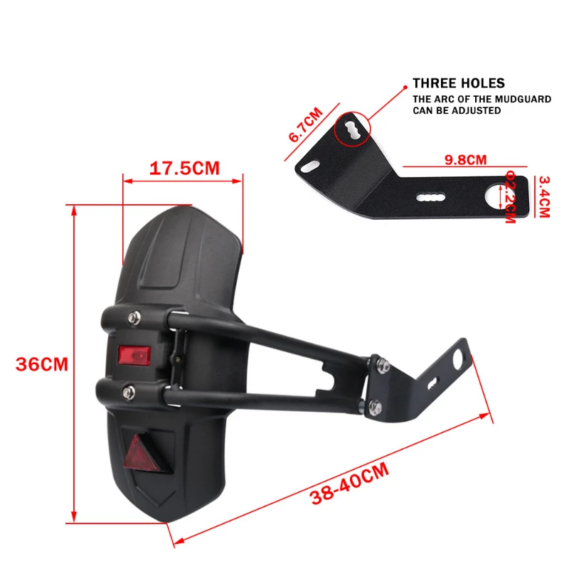 

Be applicable to Suzuki Vstrom DL1000 locomotive modified rear wheel fender with reflector motorcycle accessories