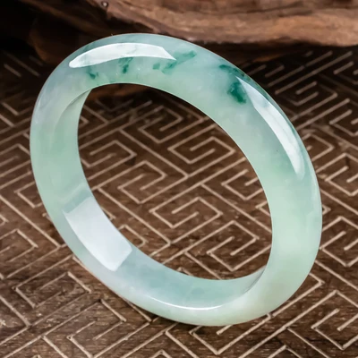 

zheru Jewelry Natural Myanmar jade light blue 52mm-62mm bracelet exquisite princess bracelet for mom gift for girlfriend