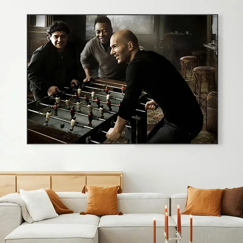 Винтажный постер Maradona Pele Zidane