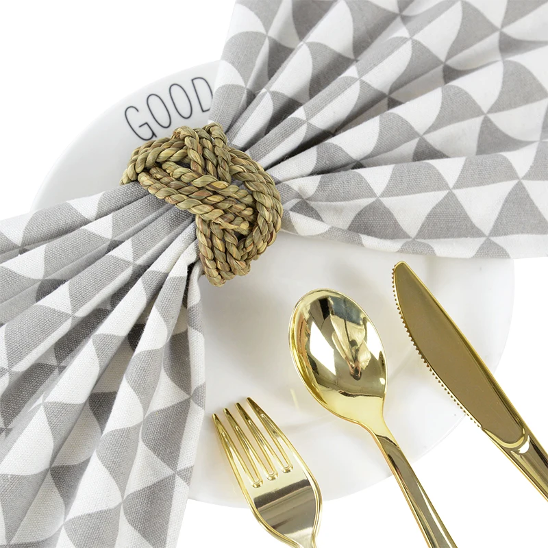 

1pcs Natural Straw Woven Straw Napkin Paper Buckle Birthday Wedding Banquet Home Party Table Decoration Tableware Accessories
