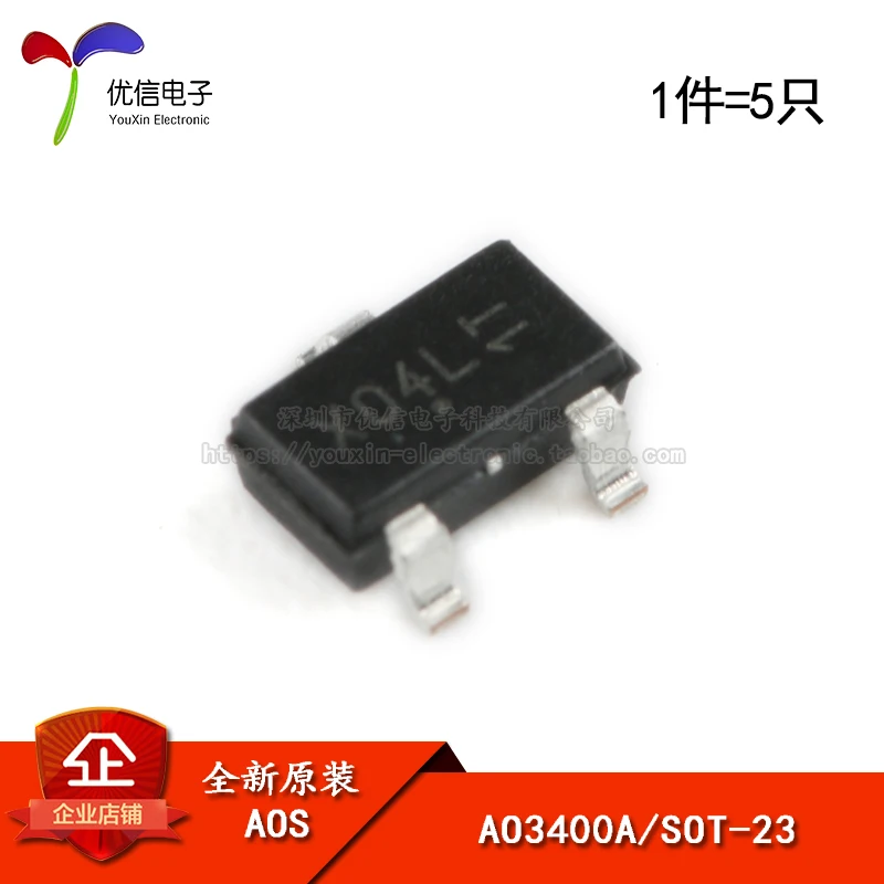 

Оригинальный AO3400A SOT-23 N-channel 30V5.7A SMD MOSFET (5 шт.)