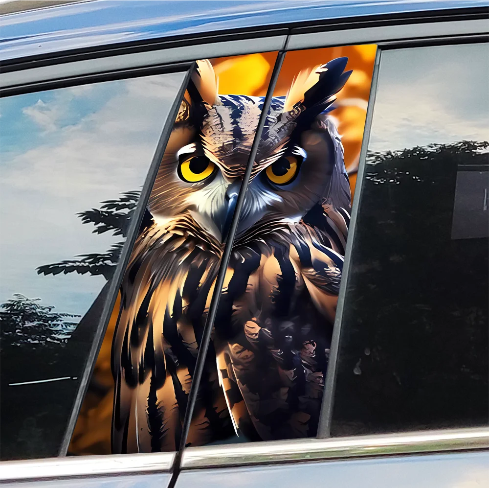 Сова автомобильные наклейки животные авто B-стойка водостойкий солнцезащитный