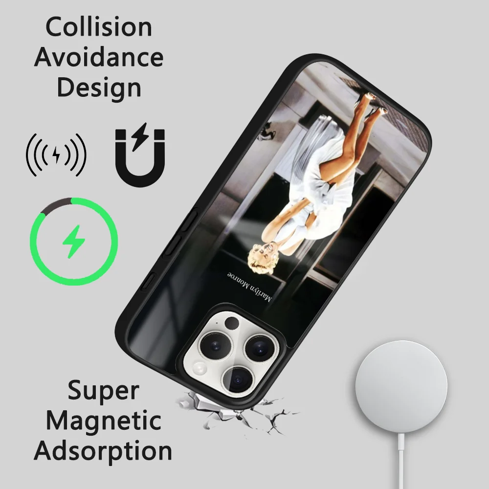 Сексуальный M-Marilyn M-Mon-Рой чехол для телефона iPhone 16 15 14 13 12 11 Pro Max Plus Mini Magsafe