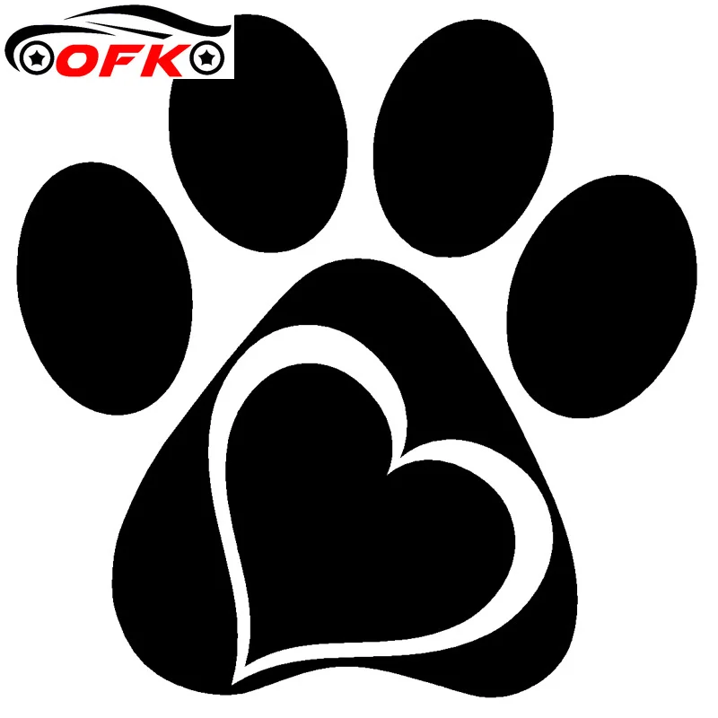 

Paw Heart Fashion Car-Styling Stickers Decals Vinyl Black/Silver 15.9cm*15.8cm