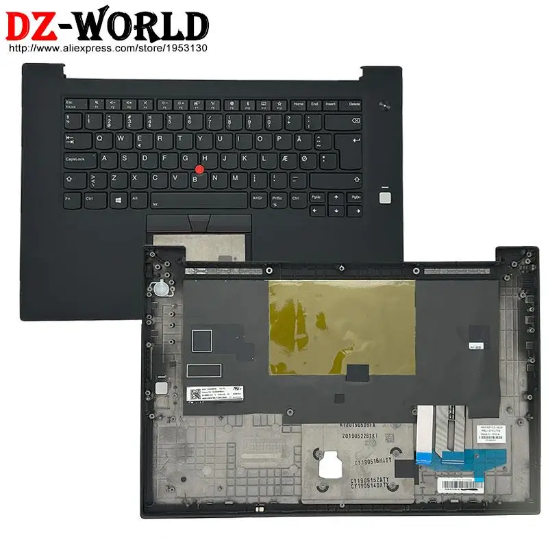 

Корпус для рук верхний корпус с DK датской клавиатурой с подсветкой для Lenovo Thinkpad P1 Gen1 X1 Extreme 1-й ноутбук 01YU768 01YU769