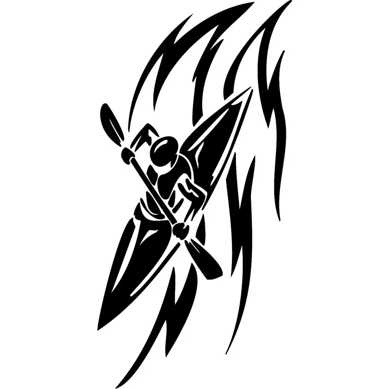 

Car Sticker Kayaking Kayak Decal Car Window Sticker Personalized Cover Scratch Decorative Stickers 25.4CM*12.7CM