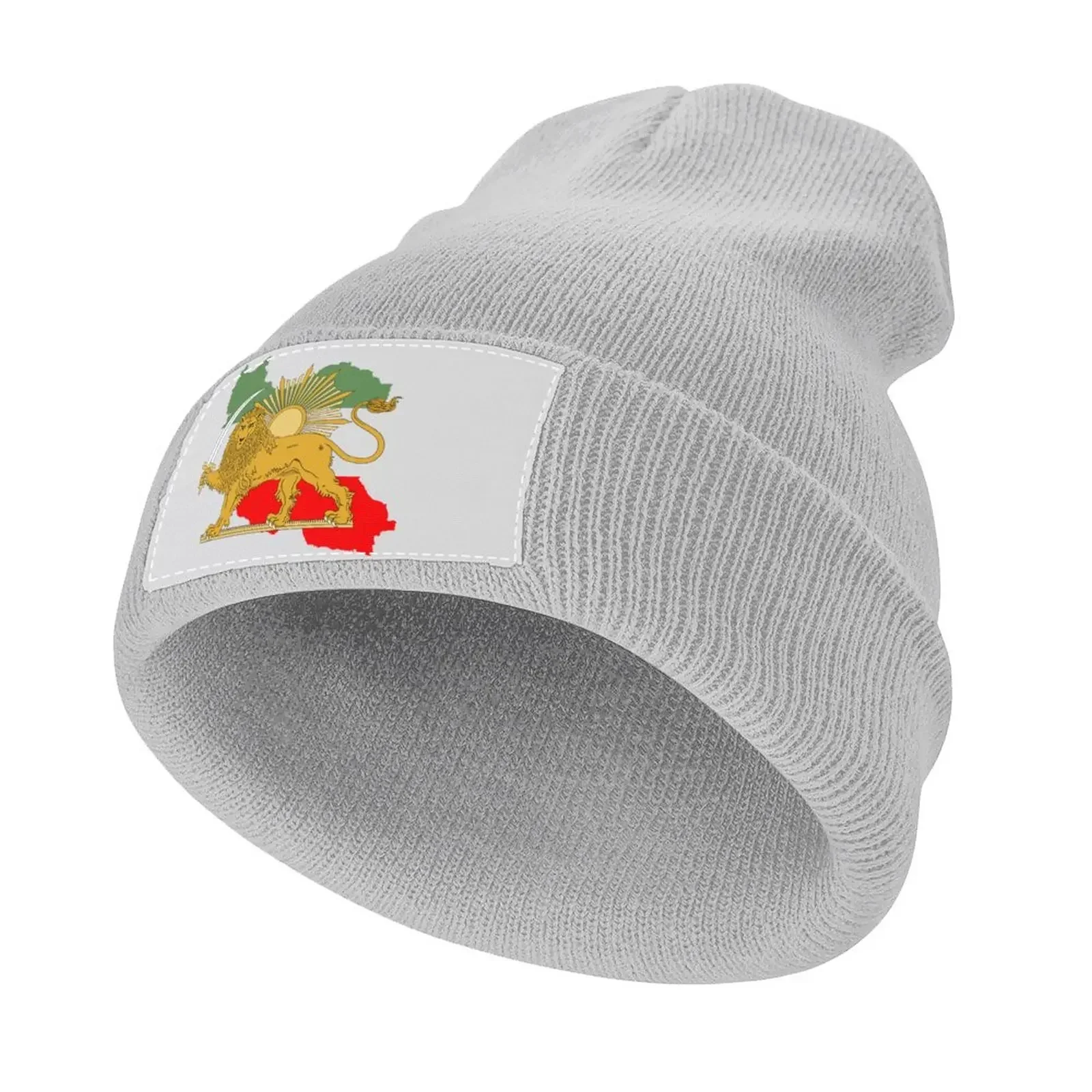 Карта и флаг Ирана Персии - Shir o Khorshid Вязаная шапка Lion and Sun Кепка от солнца