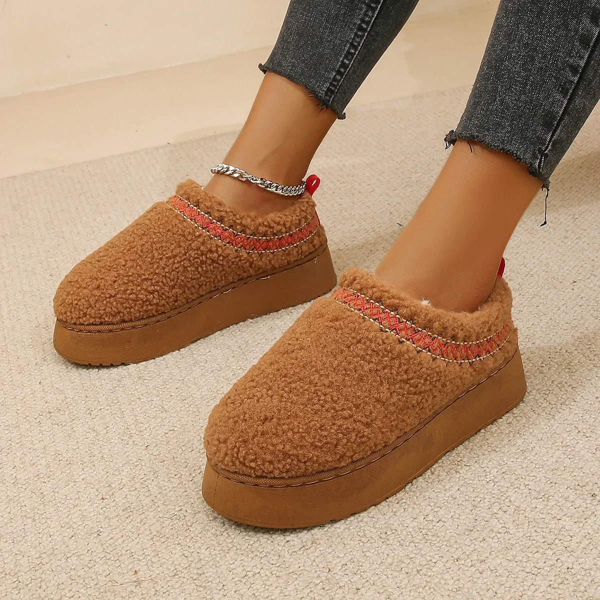 Ботильоны женские на меху плюшевые размер 35 - 43 цвет в ассортименте