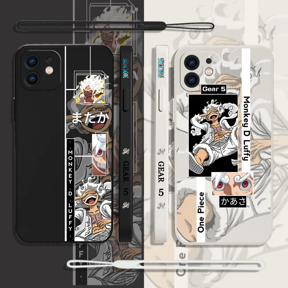 

Gear 5 Ones Pieces Luffies Phone Case For Xiaomi Redmi Note 11 10A 10 10S 9 8 7 Pro Plus 10C 9A 9C 9T 4G 5G Cases With Lanyard