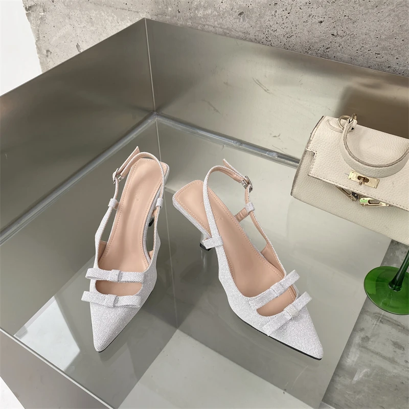 

2022 New Women's Shoes Flats Heel Summer Slipper Pointed Toe Slippers Ladies Outdoor Candy Colors Mules Slides