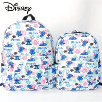 disney stitch new childrens backpack cartoon fashion womens backpack luxury brand large capacity travel storage backpack
