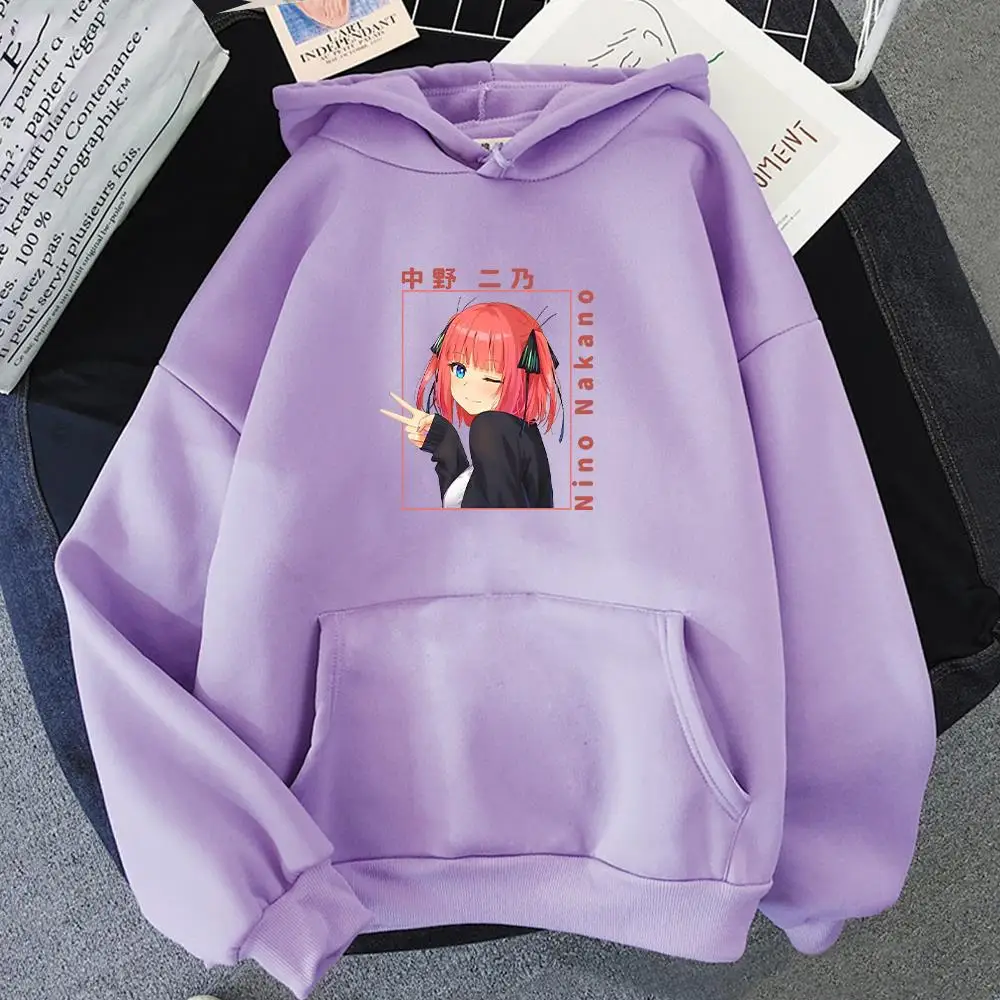

Kawaii Anime the quintessential quintuplets Nino nakano Hoodie Japanese Streetwear Harajuku Graphic Sweatshirt Women Men Clothes