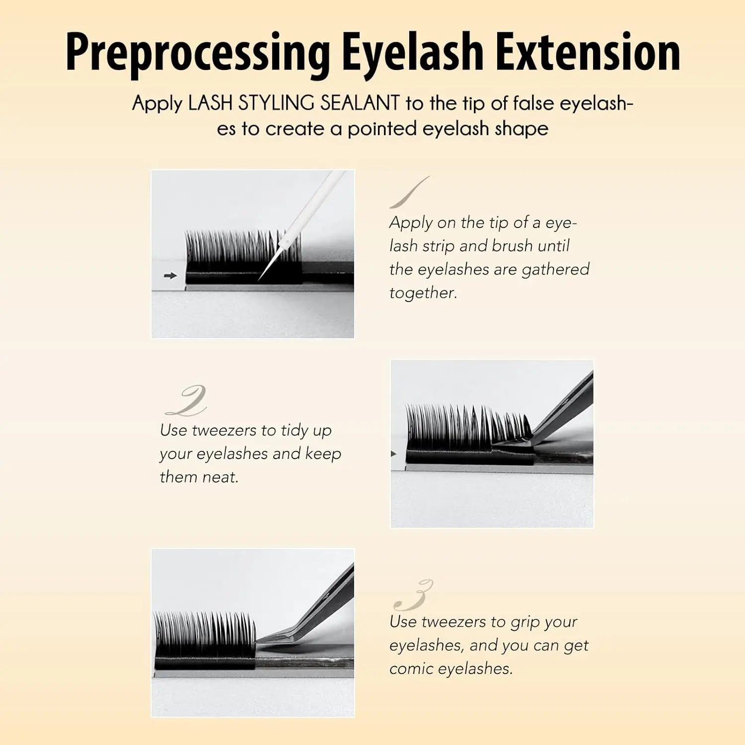 Герметик для ресниц Gollee прозрачный быстросохнущий долговечный наращивания
