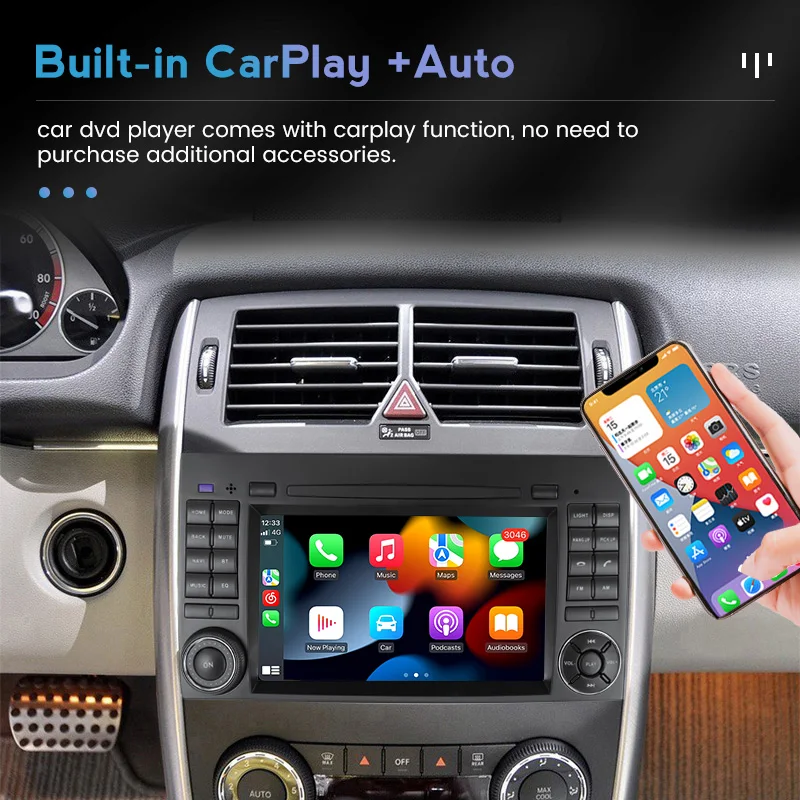 Автомагнитола 2Din на Android 11 для Mercedes Benz B200 стереоплеер класса A B W169 W245 Viano Vito W639 Sprinter