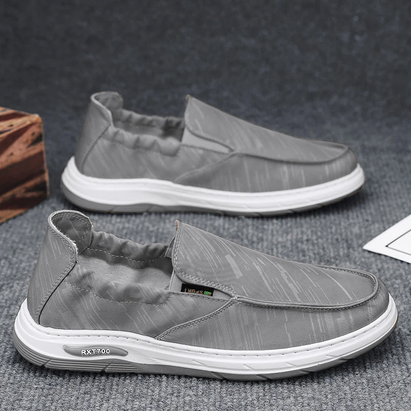 

Men's Casual Slip-on Breathable Canvas Loafers Shoes Non-Slip Walking Shoes Fashion Lightweight Comfortable Sneakers for Male