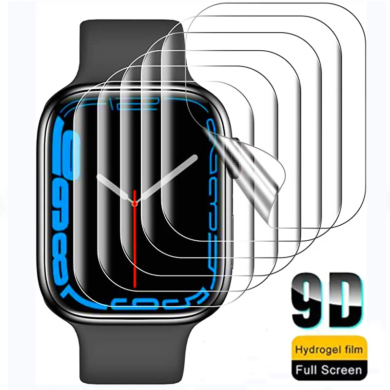 

Гидрогелевая пленка без пузырьков для iwatch Apple Watch Series 7 44 мм 45 мм прозрачная для Apple Watch 6 SE 3 4 5 38/40 мм 42 мм 41 мм