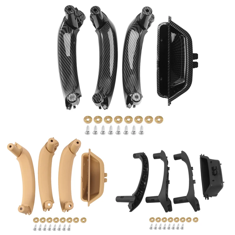 

4Pcs Car Inner Door Armrest Panel Door Pull Handle Set Inner Door Handrail For-BMW X3 X4 F25 F26 2010-2016