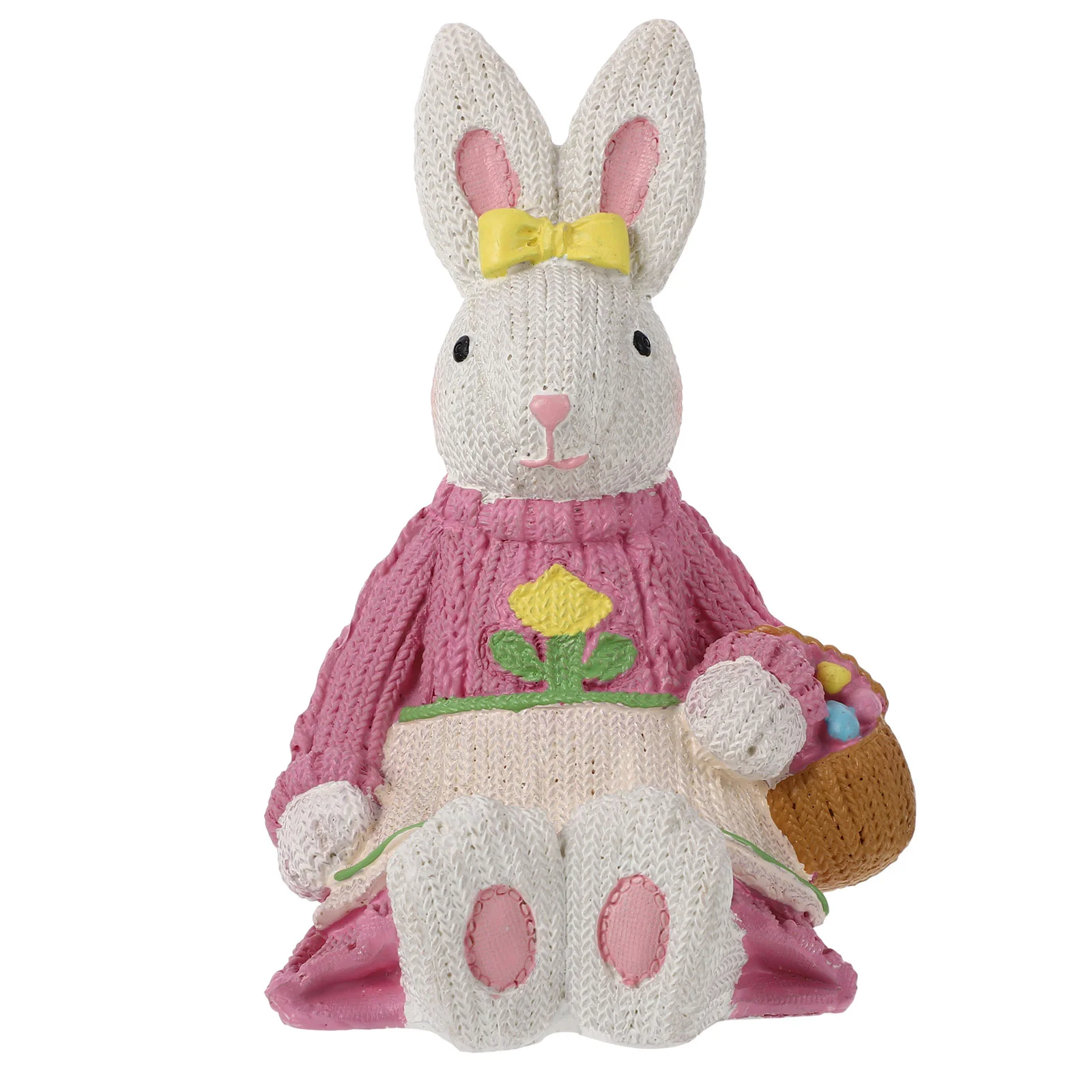 

Rabbit Easter Bunny Decorations Figurines Sculpture Figurine Table Ornament Statue Mini Figure Cute Toys Kids Decoration Sitting