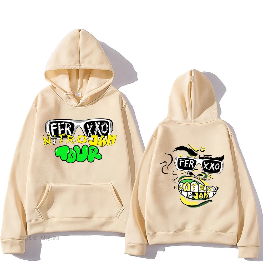 

Forxxo Feid Hip Hop Rapper Harajuku Hoodies Men Women Round Neck Sweatshirts Punk Loose and Comfortable Pullovers Long Sleeve