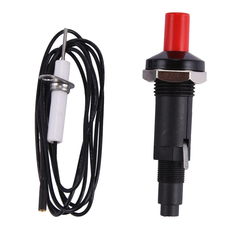

3X Piezo Ignition Set With Cable 1000Mm Long Push Button Kitchen Lighters For Gas Stoves Ovens