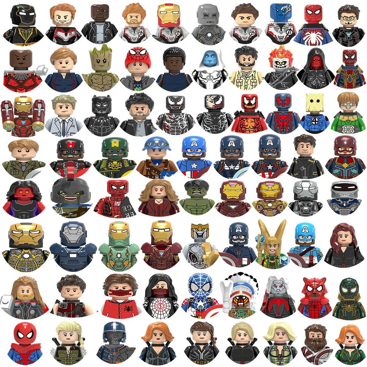 new-marvel-avengers-mini-3d-superhero-character-model-building-blocks-assembly-toys-children's-birthday-gifts-boys-and-girls