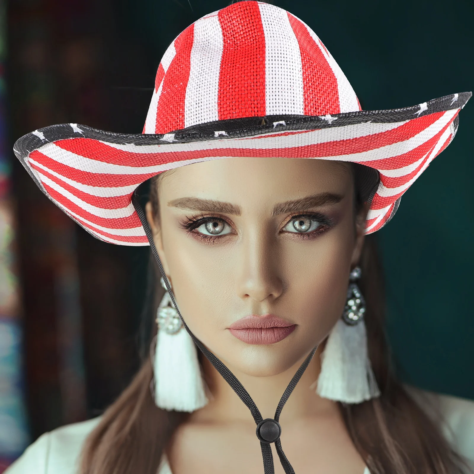 

American Decor Funny Hats Usa Cowboy Headgear Cowgirl Costume Women Western