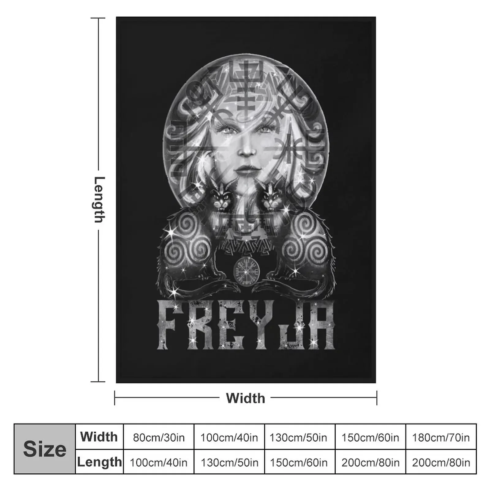 Норвежская богиня Freyja — темное одеяло клетчатые туристические одеяла