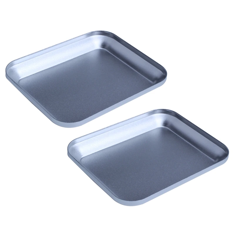 

2X Useful Aluminum Alloy Screw Tray With Magnetic Pad For RC Model Phone Car Repair Tool Silver
