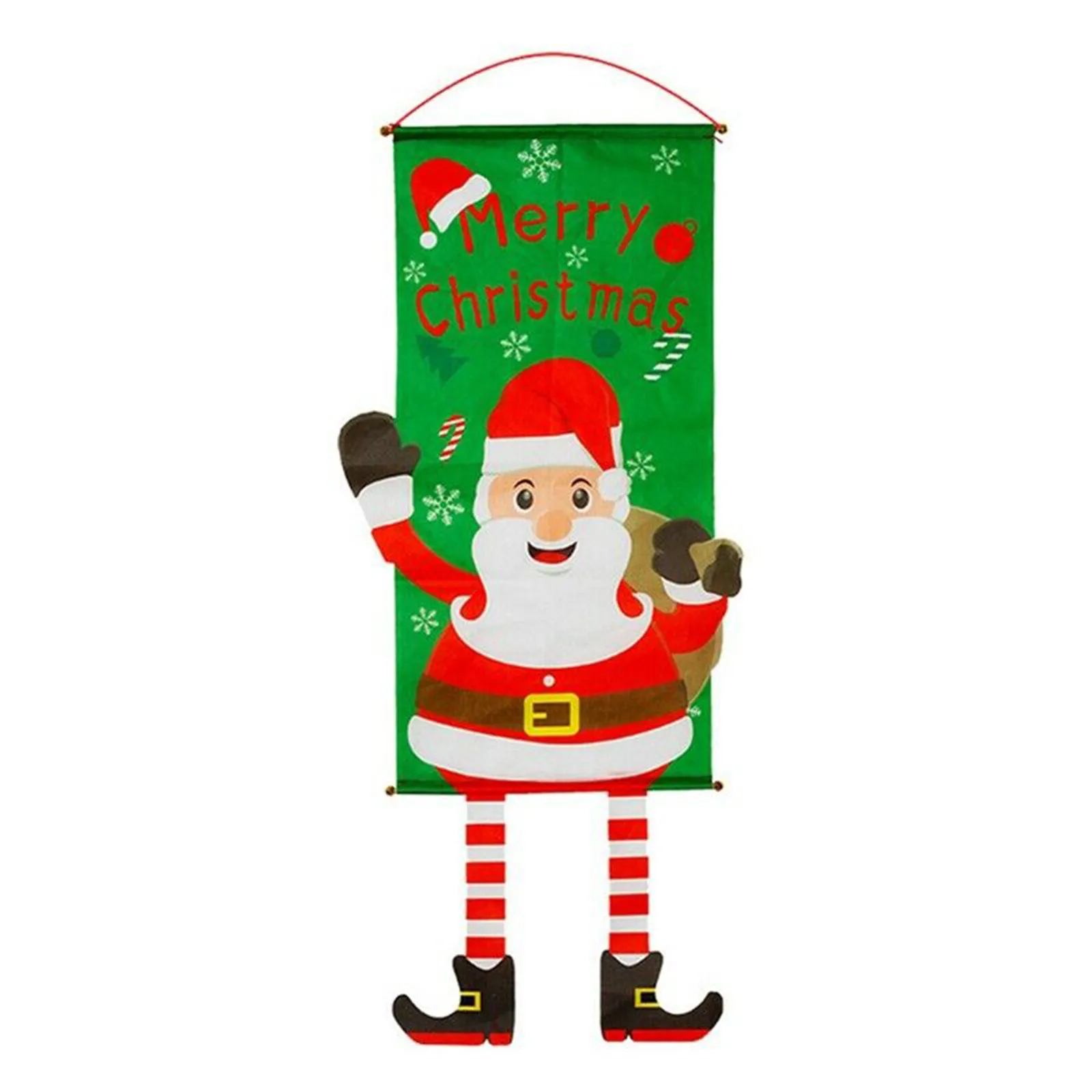 

Флаг, Баннер в виде Санта-Клауса, с надписью "Merry Christmas", "Снеговик", модель с большим орнаментом
