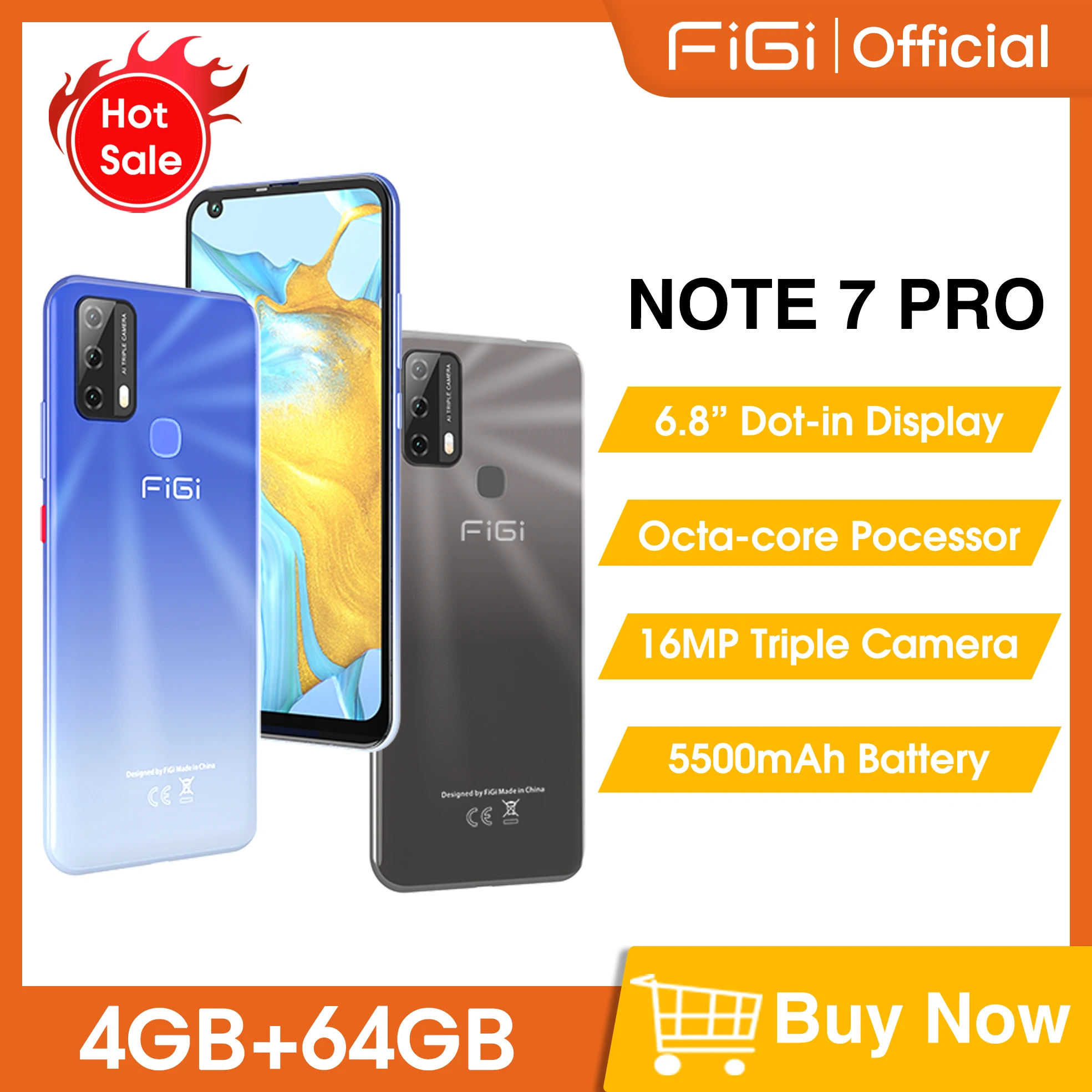 

Телефон FIGI Note 7 Pro, Восьмиядерный процессор, 5500 мАч, 6,8 дюйма, 4 Гб ОЗУ 64 Гб ПЗУ, Android 11