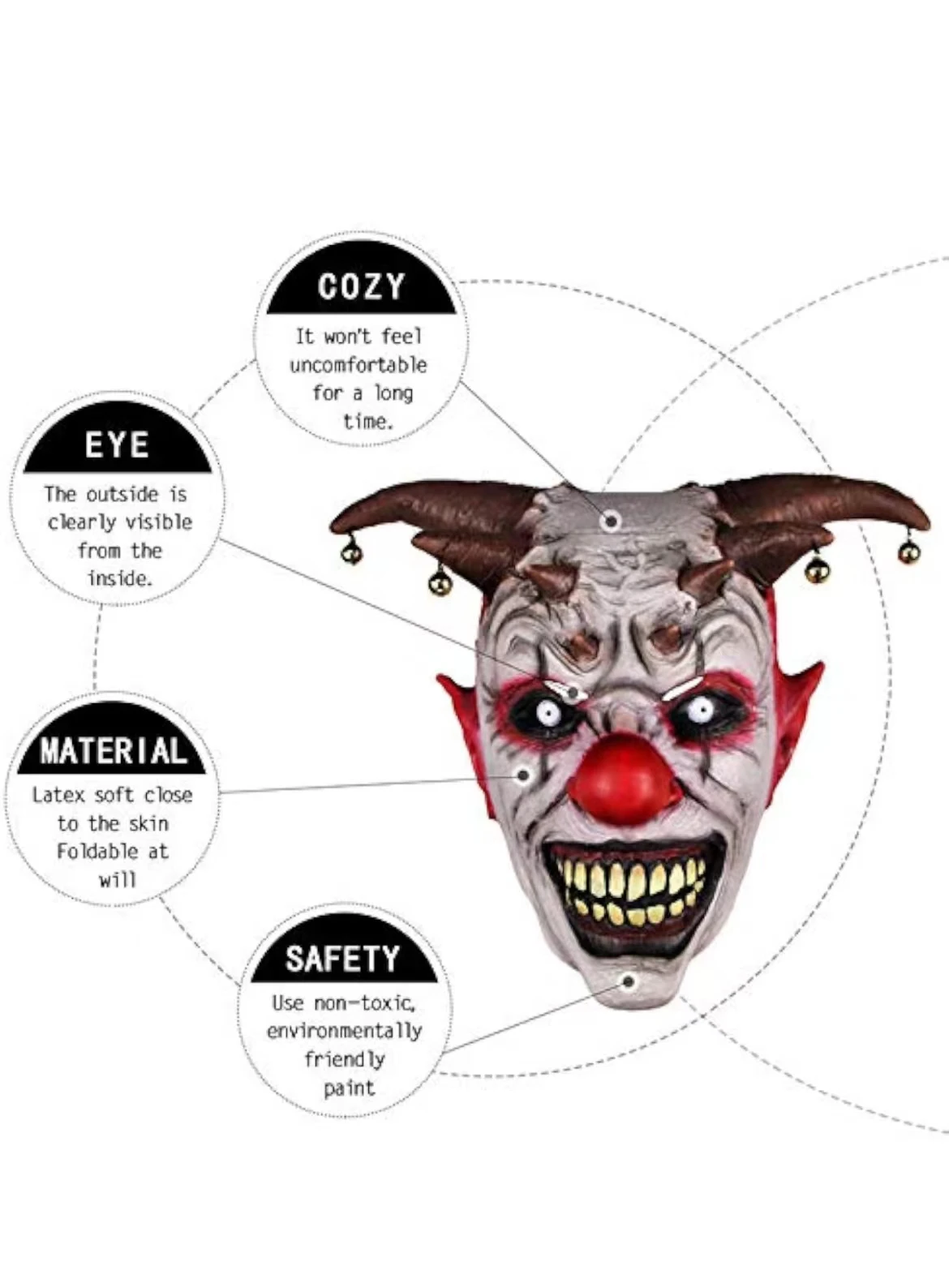 Бренд Inbuty маска клоуна экологически безопасный материал латекс для ролевых игр