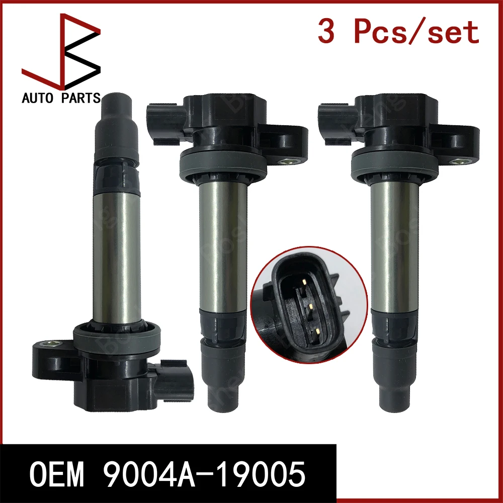 Фото Новый комплект из 3 катушек зажигания для TOYOTA AGYA B10* 2012- OEM 9004A-19005 9004A19005 9004A 19005 9004A-19001 Запчасти №1