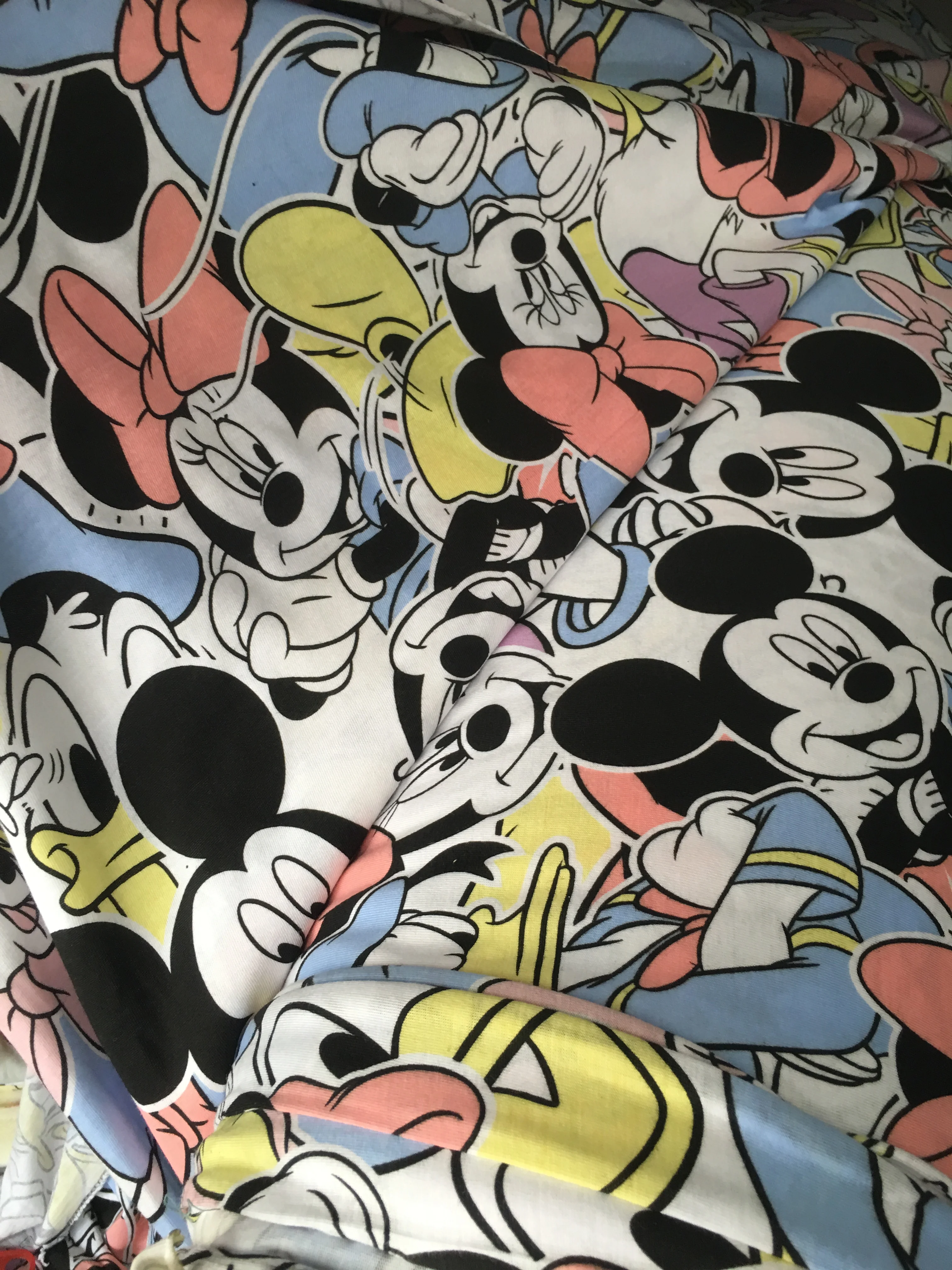 Эластичная трикотажная хлопчатобумажная ткань для шитья с мультяшными героями