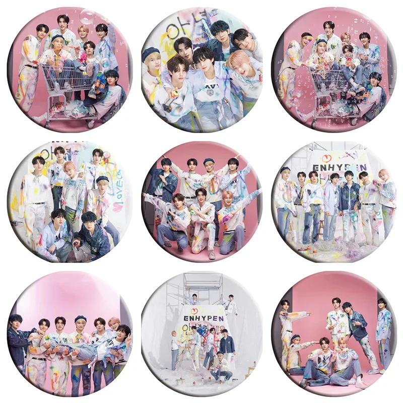 

Kpop ENHYPEN 2021ENniversary Brooch Pin Badges For Clothes Backpack Decoration Fashion Brooch Pin Badges Gifts Wholesale