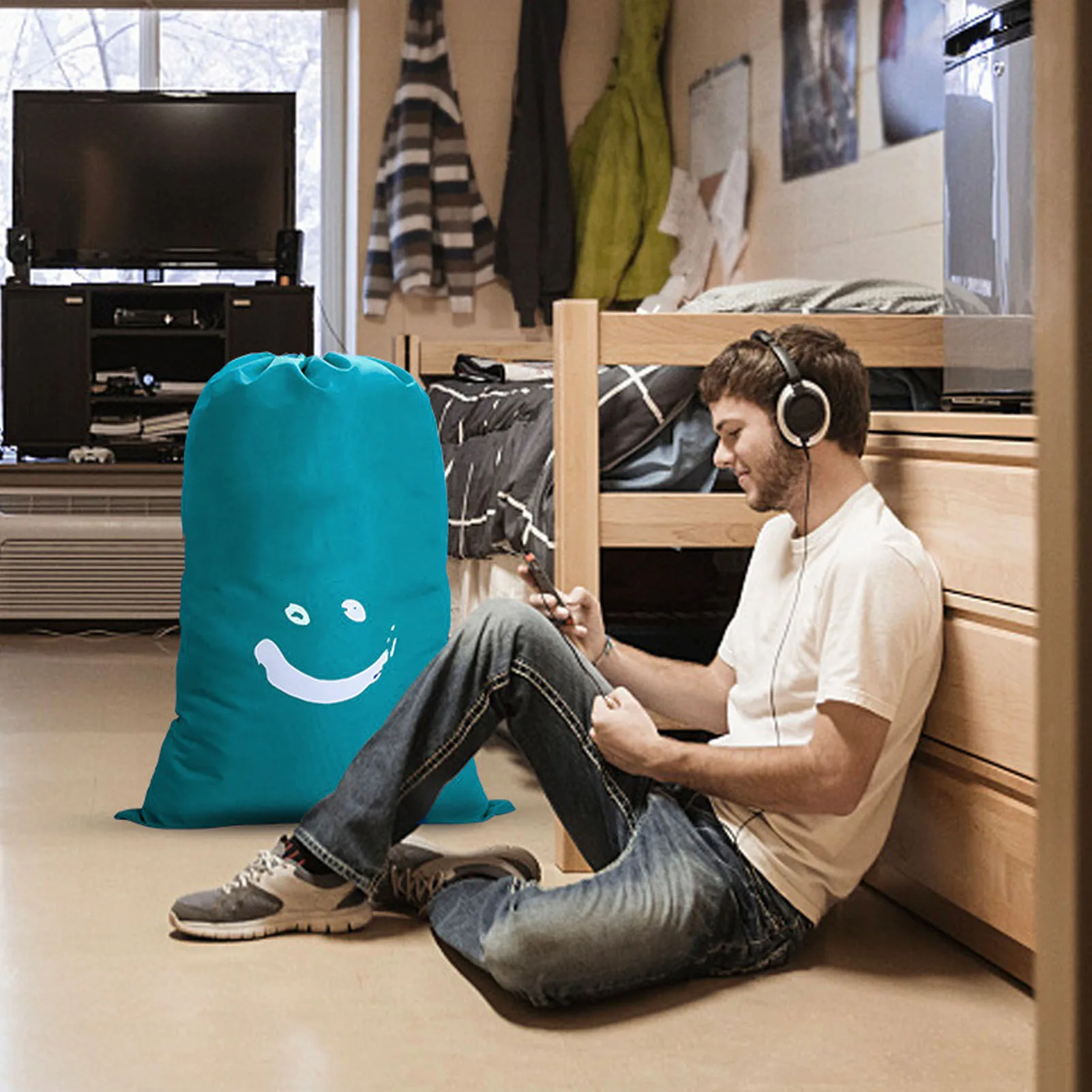 Мешок для стирки ZK20 нейлоновый цилиндр на шнурке дома путешествий грязной одежды