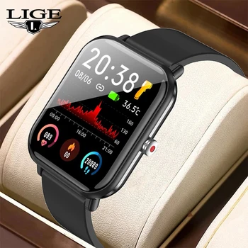 LIGE 2022 Smart Watch Men Custom Watch Face Heart Rate Blood Pressure Clock IP68 Waterproof Women Smartwatch Men For Android IOS 1
