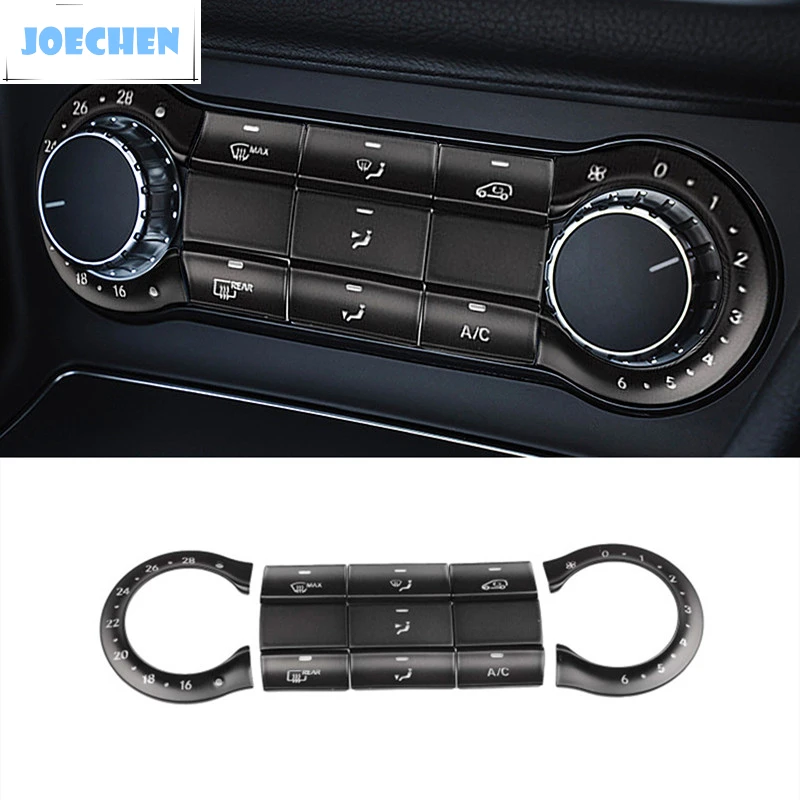 

Black Center Console Air Conditioner Buttons Trim Decals Car Styling For Mercedes Benz C117 CLA X156 GLA W176 W246 A B Class
