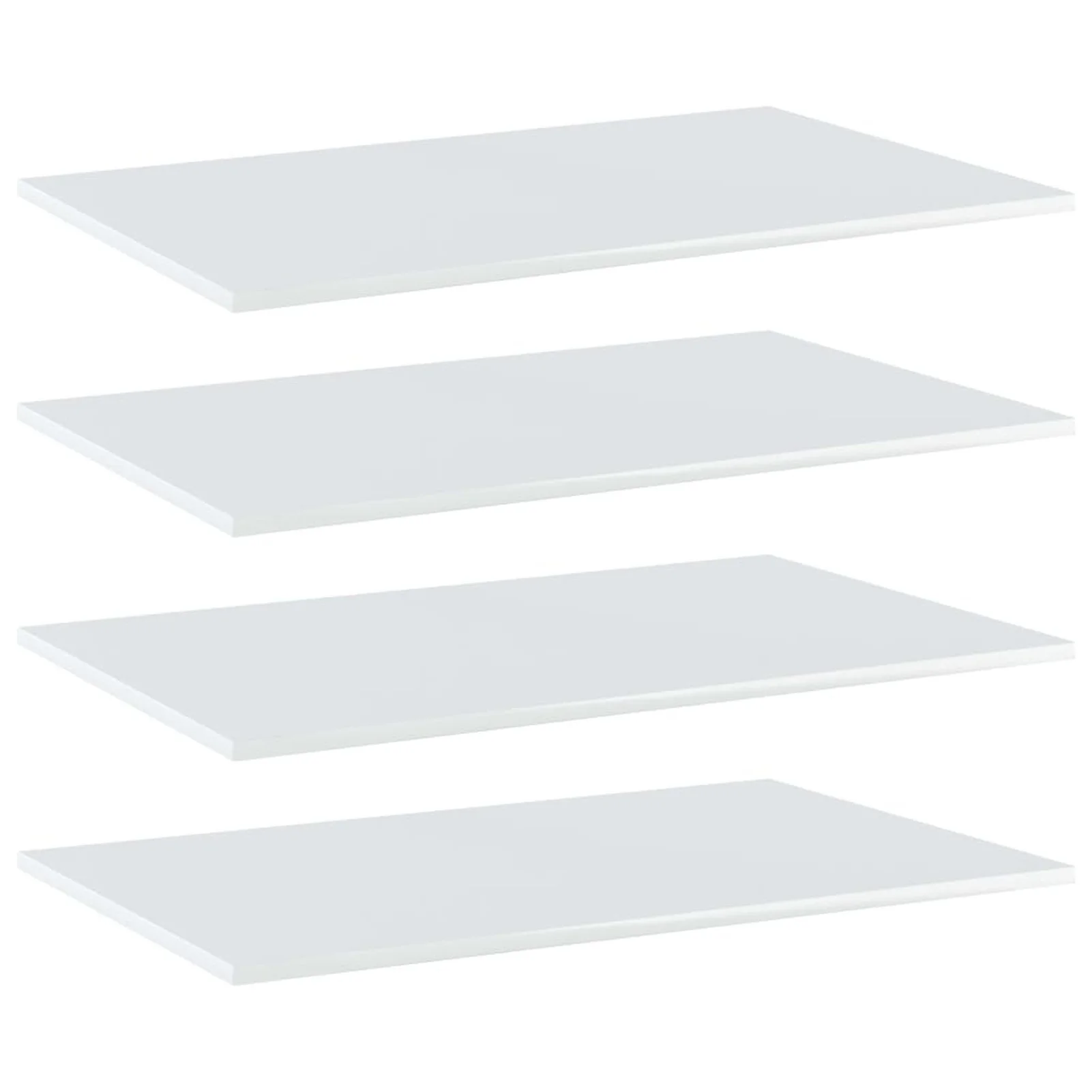 

Bookshelf Boards 4 pcs High Gloss White 31.5"x19.7"x0.6" Chipboard